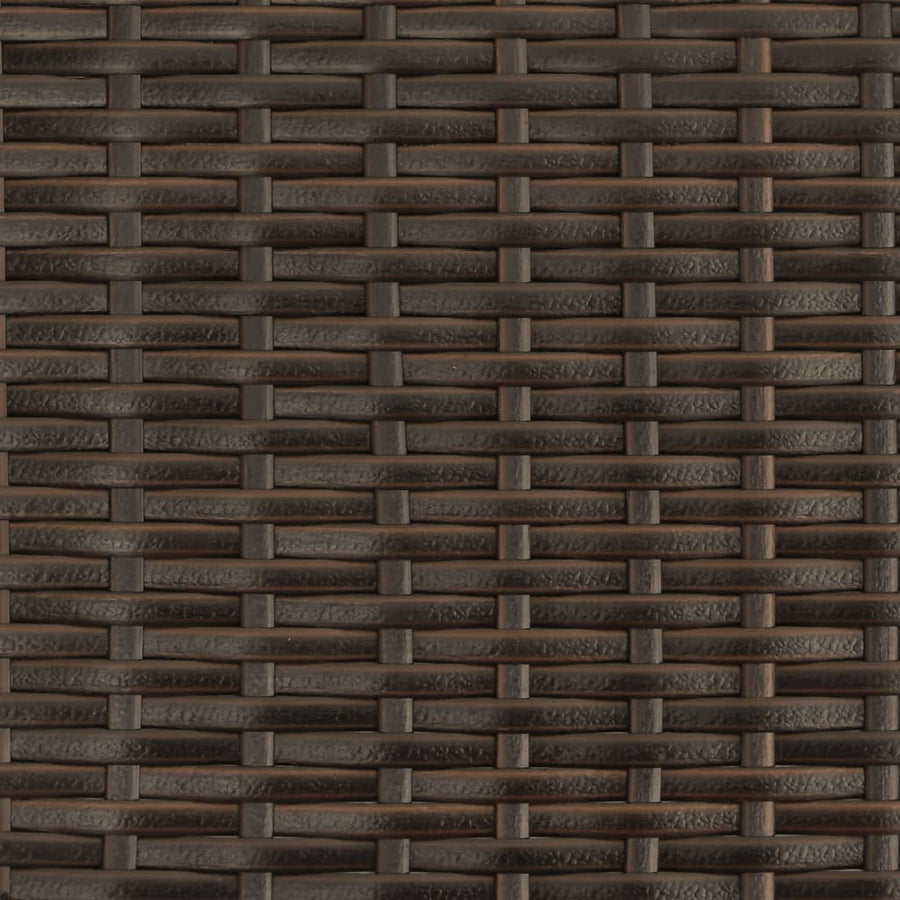 Tuinbank 2-Zits Met Voetenbanken Poly Rattan Bruin