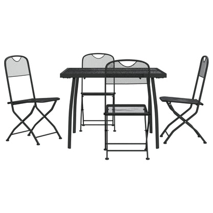 -Delige Tuinset Metaalgaas Antracietkleurig 5 100 cm tafellengte