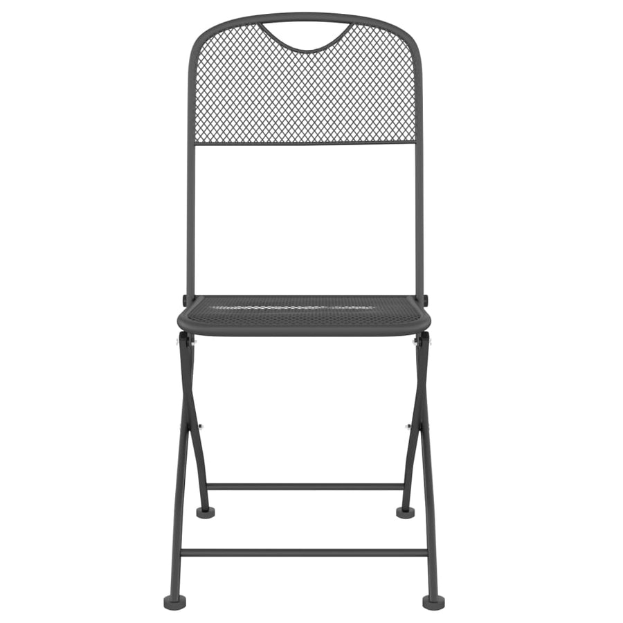 -Delige Tuinset Metaalgaas Antracietkleurig 5 100 cm tafellengte