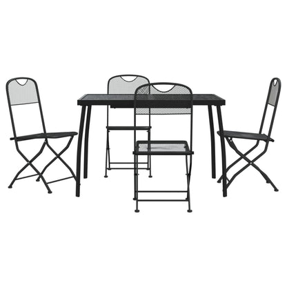 -Delige Tuinset Metaalgaas Antracietkleurig 5 110 cm tafellengte