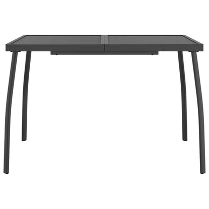 -Delige Tuinset Metaalgaas Antracietkleurig 7 110 cm tafellengte