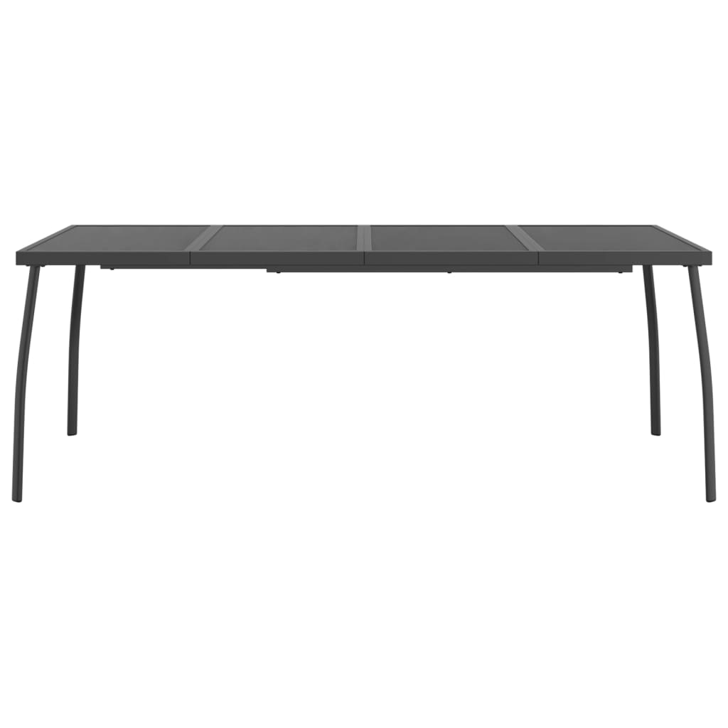 -Delige Tuinset Metaalgaas Antracietkleurig 9 200 cm tafellengte