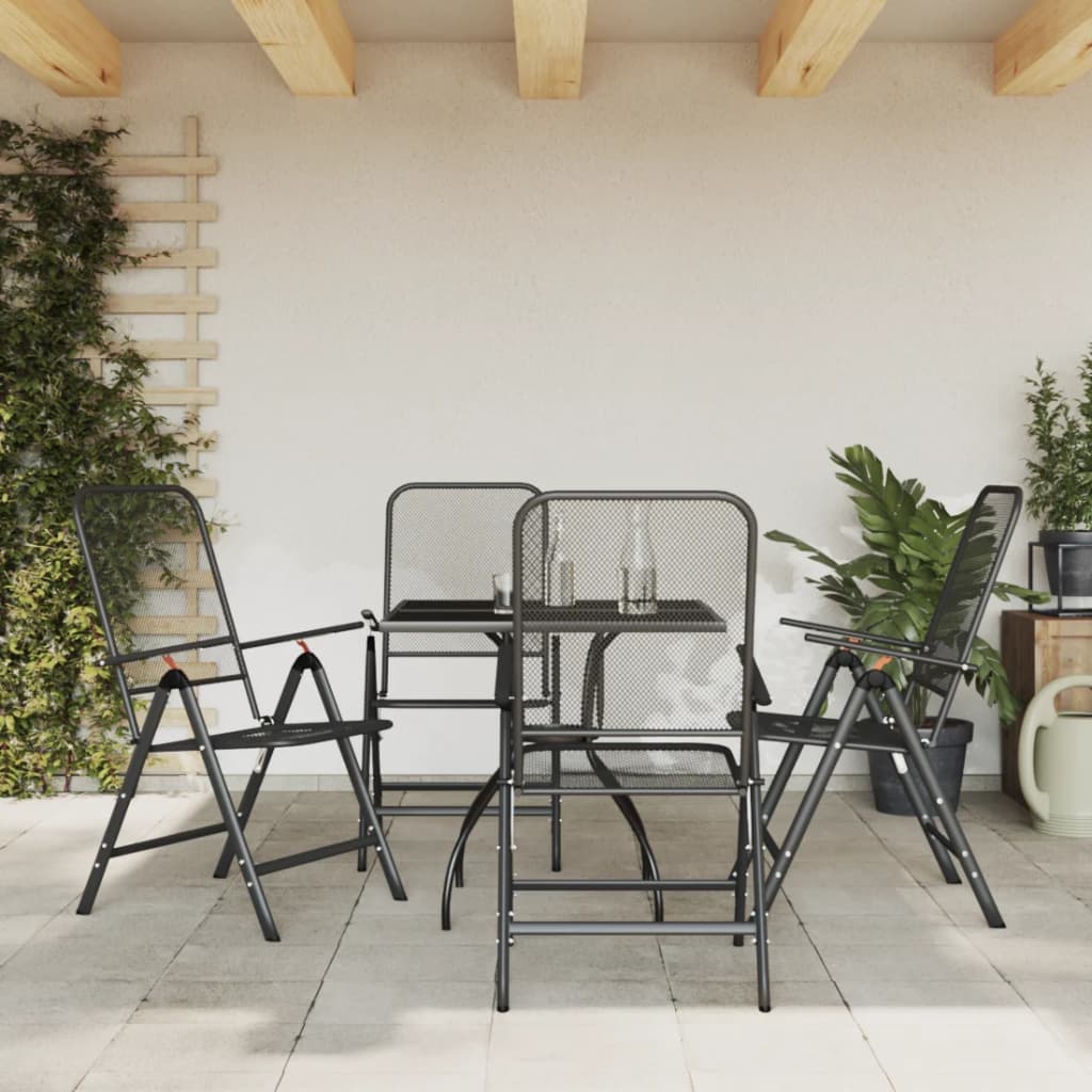 5-Delige Tuinset Metaalgaas Antracietkleurig 4