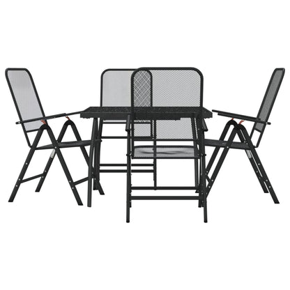 -Delige Tuinset Metaalgaas Antracietkleurig 5 100 cm tafellengte