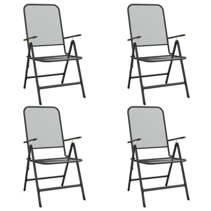 -Delige Tuinset Metaalgaas Antracietkleurig 5 100 cm tafellengte