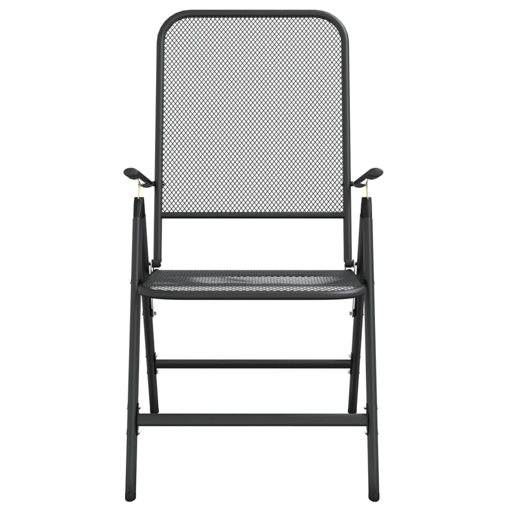 -Delige Tuinset Metaalgaas Antracietkleurig 5 100 cm tafellengte