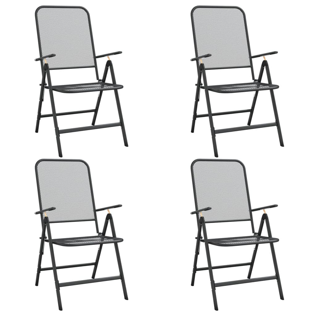-Delige Tuinset Metaalgaas Antracietkleurig 5 110 cm tafellengte