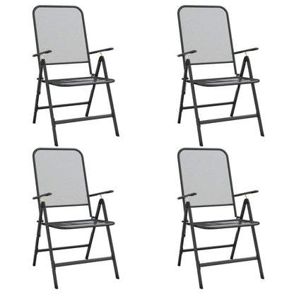 -Delige Tuinset Metaalgaas Antracietkleurig 5 110 cm tafellengte