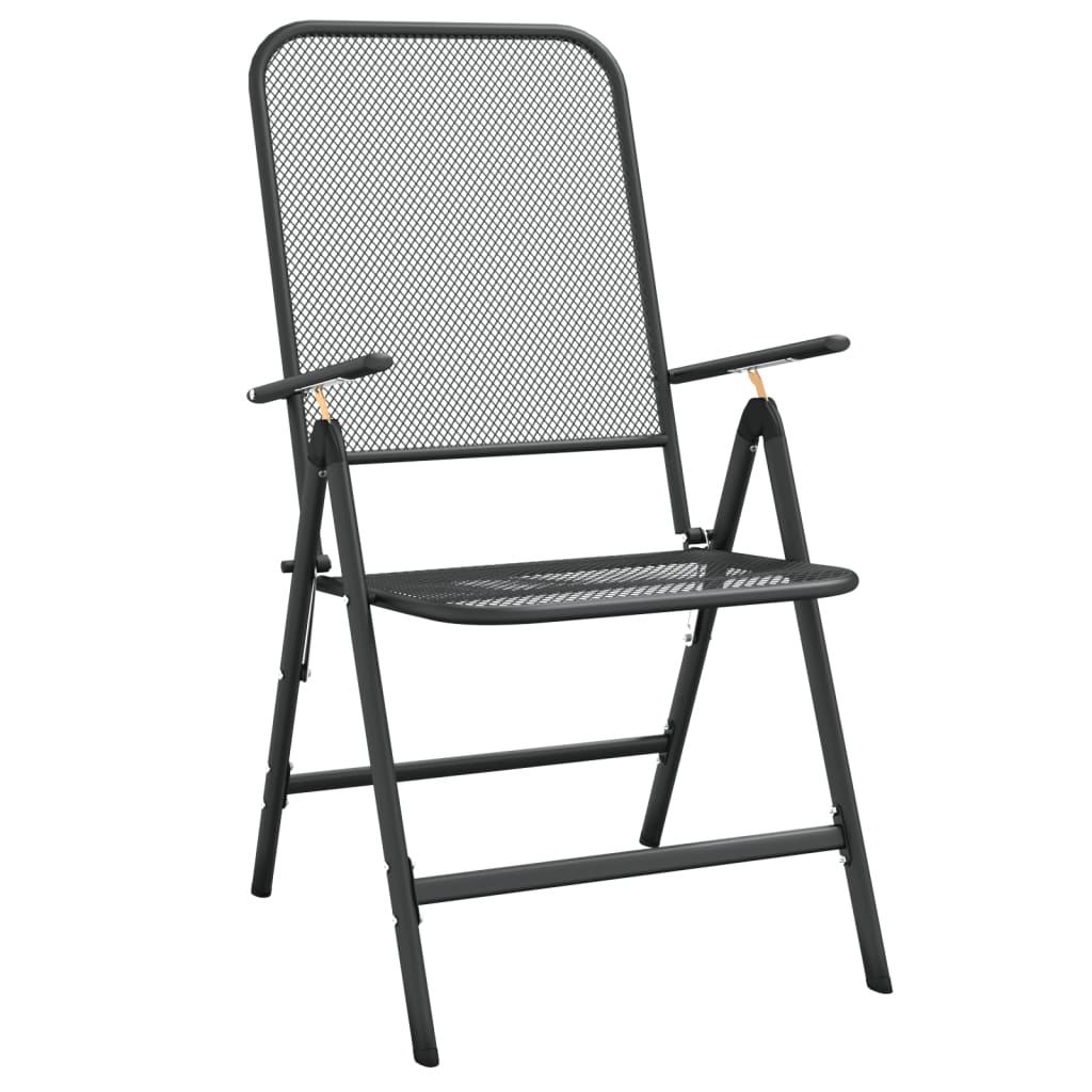 -Delige Tuinset Metaalgaas Antracietkleurig 5 110 cm tafellengte