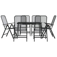-Delige Tuinset Metaalgaas Antracietkleurig 7 110 cm tafellengte