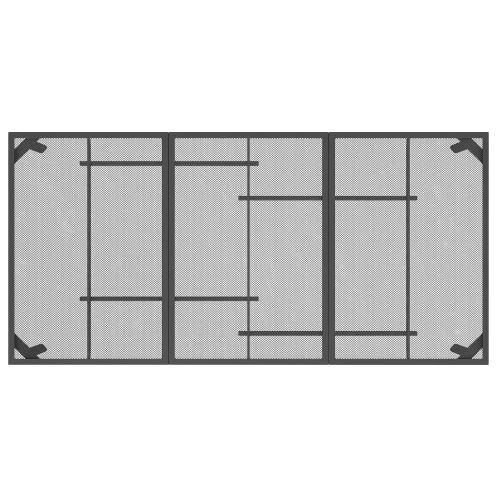 -Delige Tuinset Metaalgaas Antracietkleurig 7 Lengte tafel 165 cm