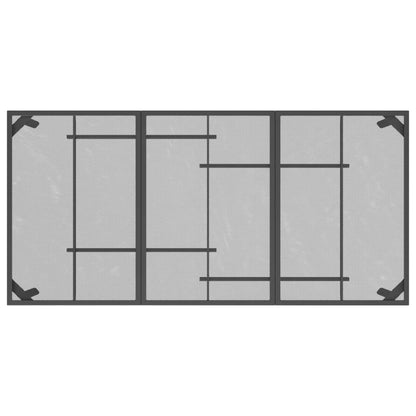 -Delige Tuinset Metaalgaas Antracietkleurig 7 Lengte tafel 165 cm