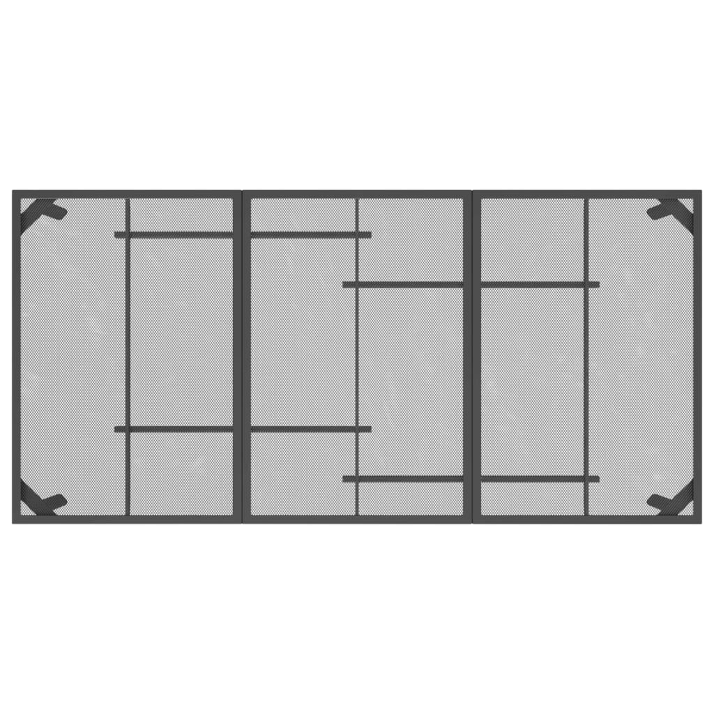 -Delige Tuinset Metaalgaas Antracietkleurig 9 Lengte tafel 165 cm