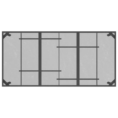 -Delige Tuinset Metaalgaas Antracietkleurig 9 Lengte tafel 165 cm