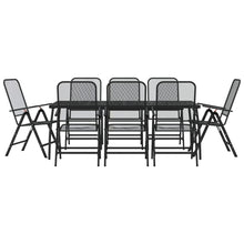 -Delige Tuinset Metaalgaas Antracietkleurig 9 200 cm tafellengte