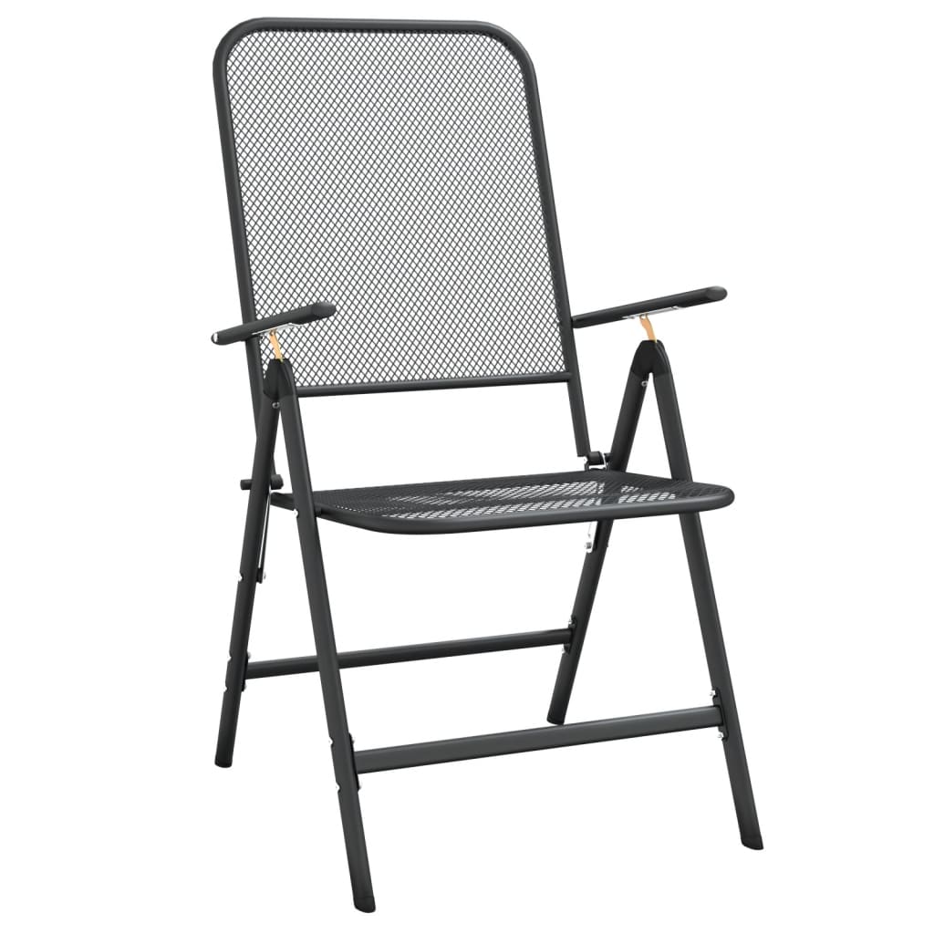 -Delige Tuinset Metaalgaas Antracietkleurig 9 200 cm tafellengte