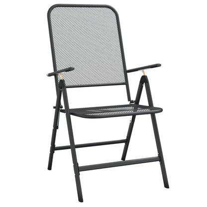 -Delige Tuinset Metaalgaas Antracietkleurig 9 200 cm tafellengte