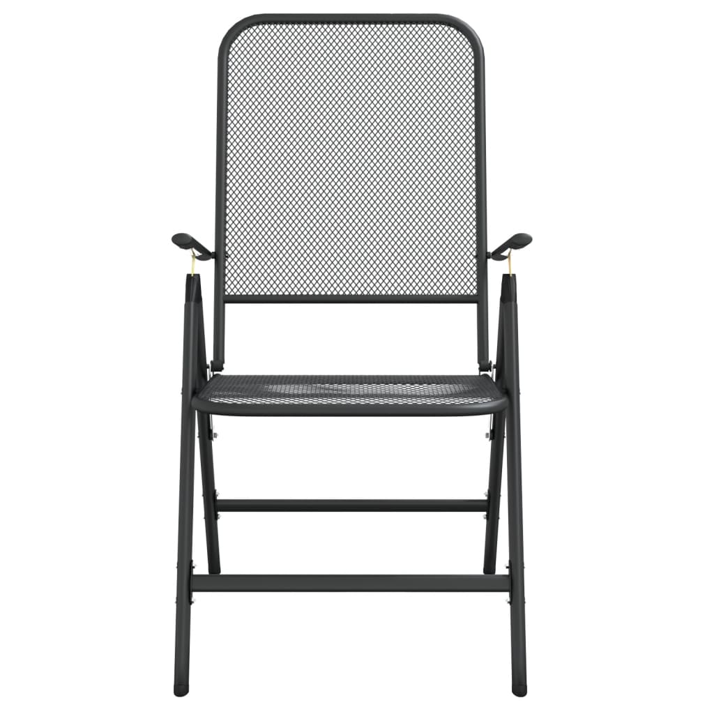 -Delige Tuinset Metaalgaas Antracietkleurig 9 200 cm tafellengte