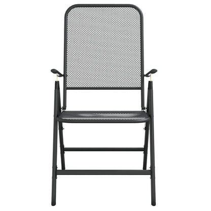 -Delige Tuinset Metaalgaas Antracietkleurig 9 200 cm tafellengte