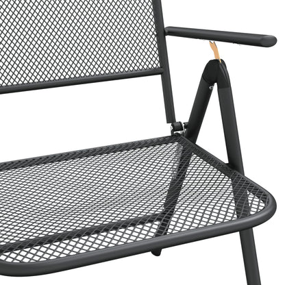 -Delige Tuinset Metaalgaas Antracietkleurig 9 200 cm tafellengte