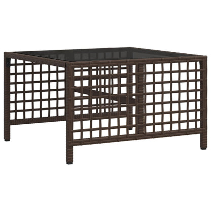 3-delige Loungeset met kussens poly rattan bruin