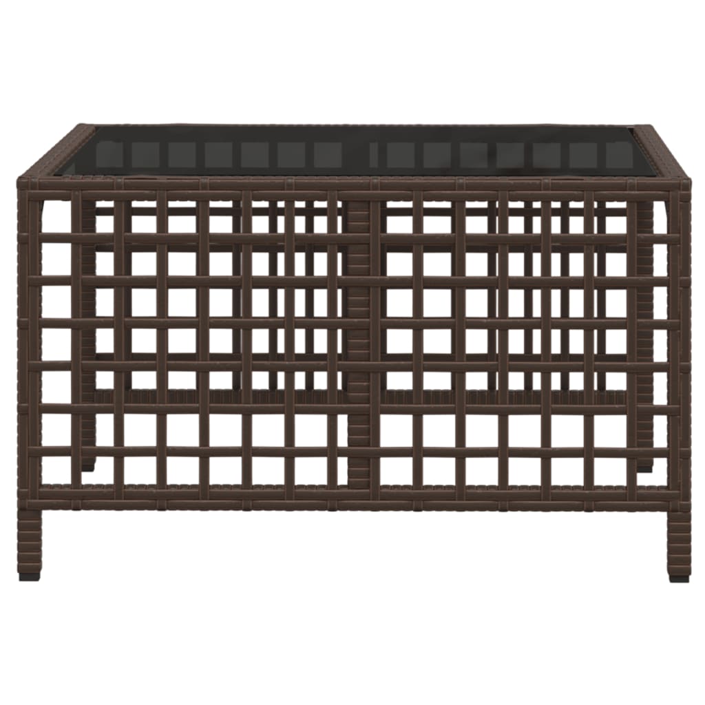 3-delige Loungeset met kussens poly rattan bruin