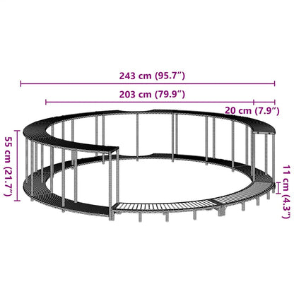 Hottub ombouw opbergruimte en houten opstapje poly rattan grijs