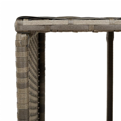Opbergschappen voor hottub 2 st poly rattan grijs