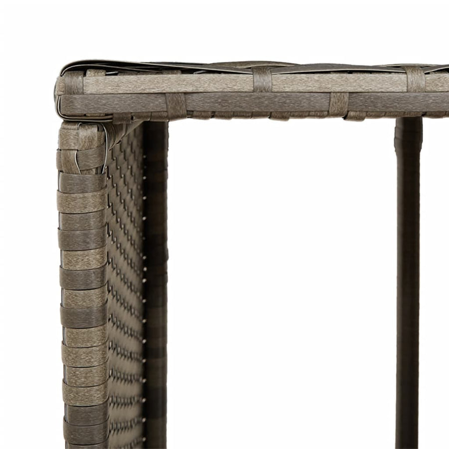 Opbergschappen voor hottub 2 st poly rattan grijs