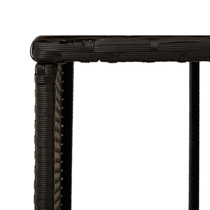 Opbergschappen voor hottub 2 st poly rattan zwart