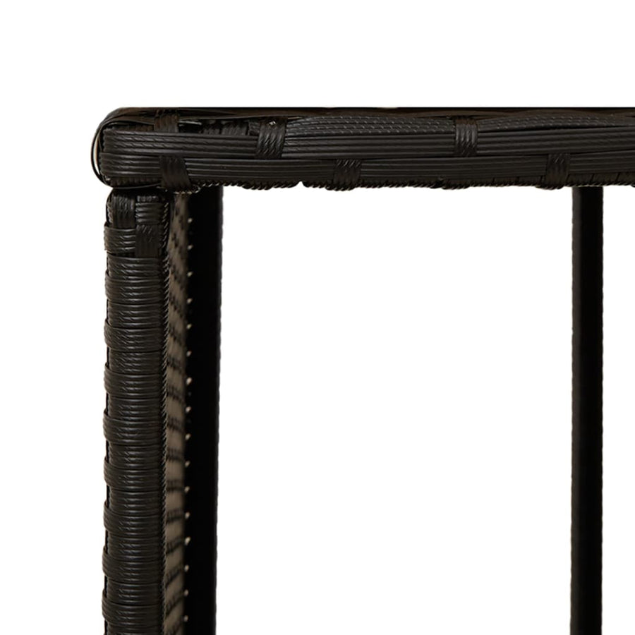 Opbergschappen voor hottub 2 st poly rattan zwart