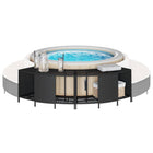 Opbergschappen hottub 2 st poly rattan zwart 78/112x45x55 cm