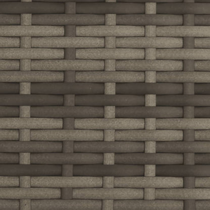Ligbed 2-persoons met luifel en kussens poly rattan grijs
