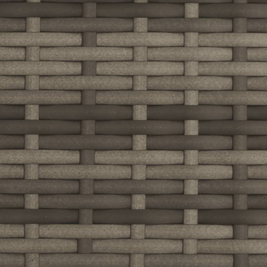 Ligbed 2-persoons met luifel en kussens poly rattan grijs