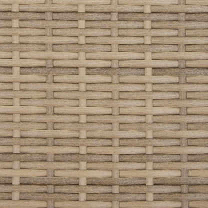 Ligbed 2-persoons luifel en kussens poly rattan gemengd beige