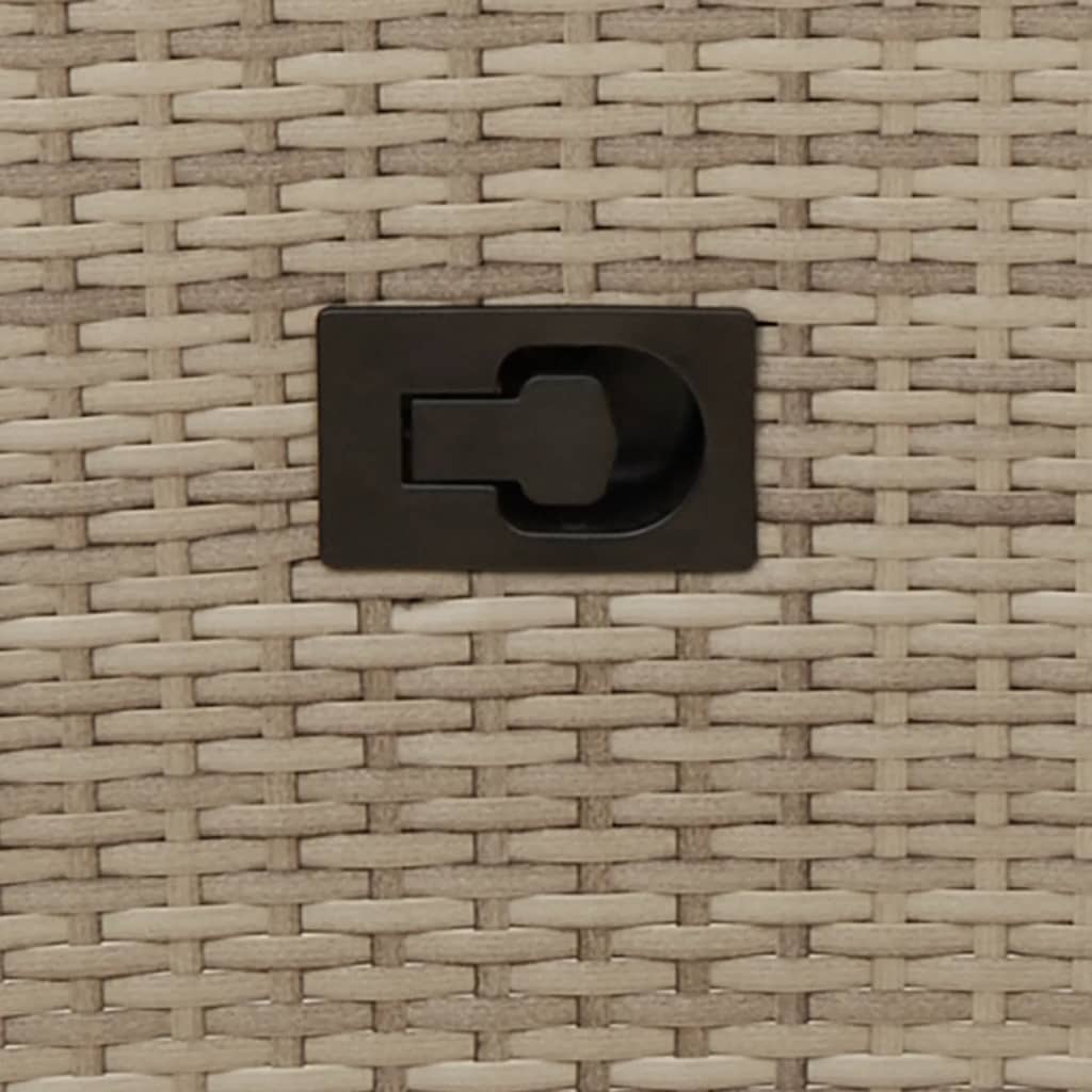 Tuinstoel verstelbaar met kussens poly rattan beige