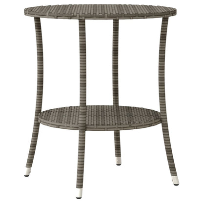 3-delige Bistroset met kussens poly rattan grijs