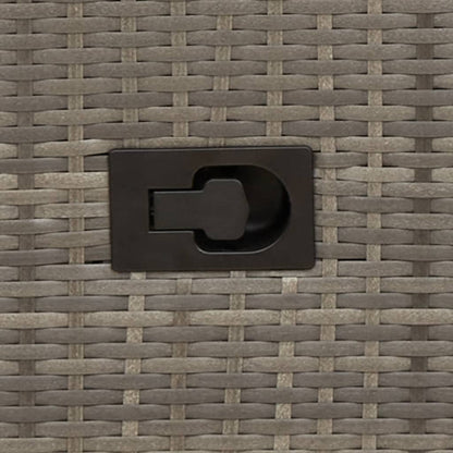 Tuinstoel verstelbaar met kussens poly rattan grijs