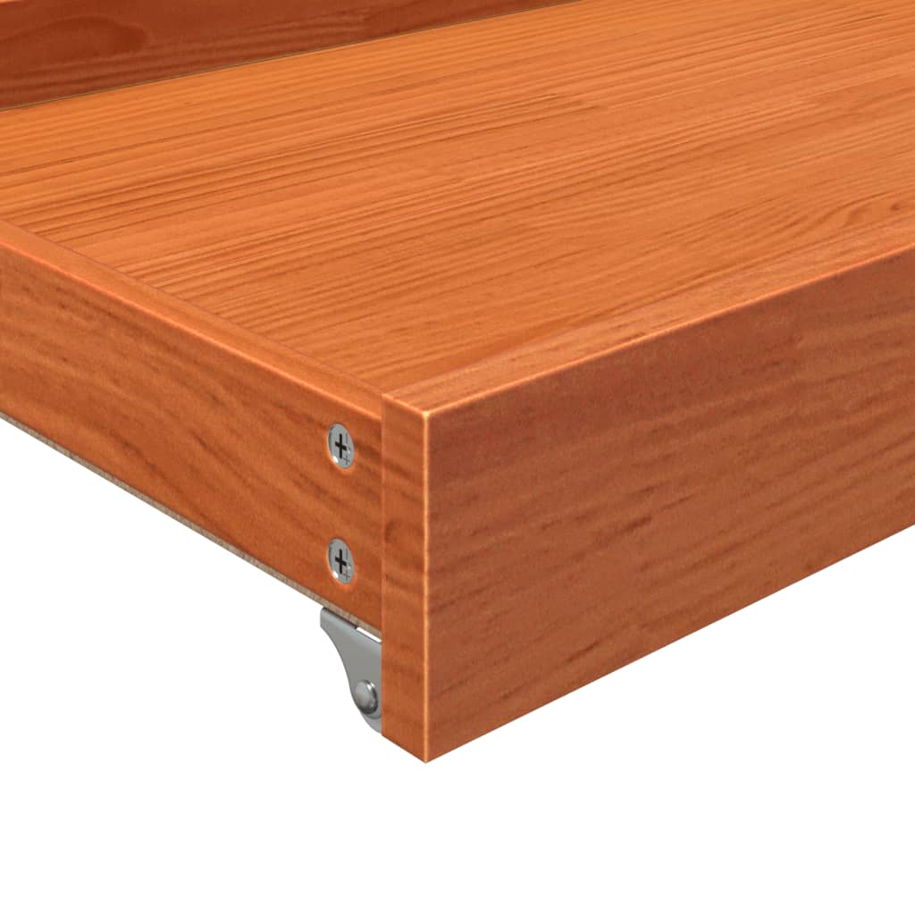 Slaapbanklades 2 st massief grenenhout wasbruin Bruin