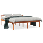 Seniorenbed massief grenenhout 150x200 cm wasbruin