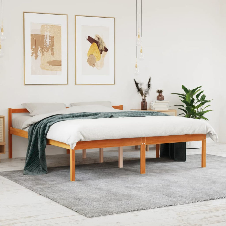 Seniorenbed Massief Grenenhout Wasbruin 160X200 Cm