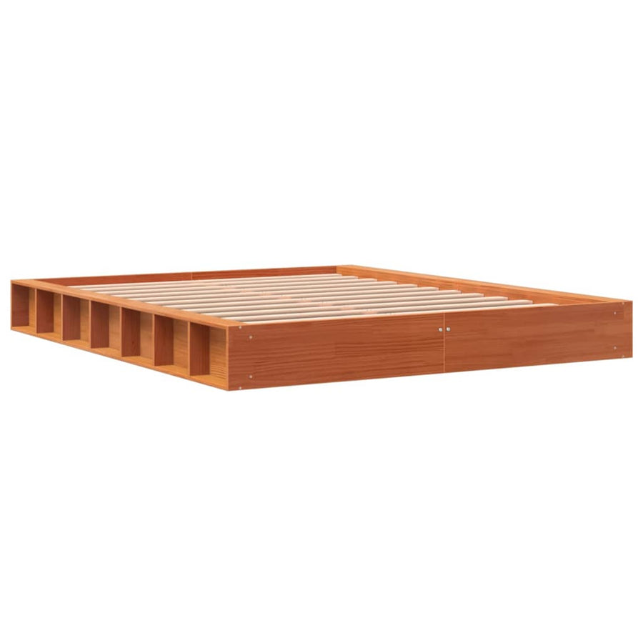 Bedframe Massief Grenenhout Wasbruin 160X200 Cm