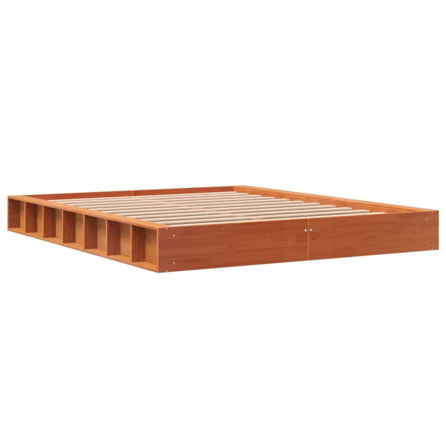 Bedframe Massief Grenenhout Wasbruin 160X200 Cm