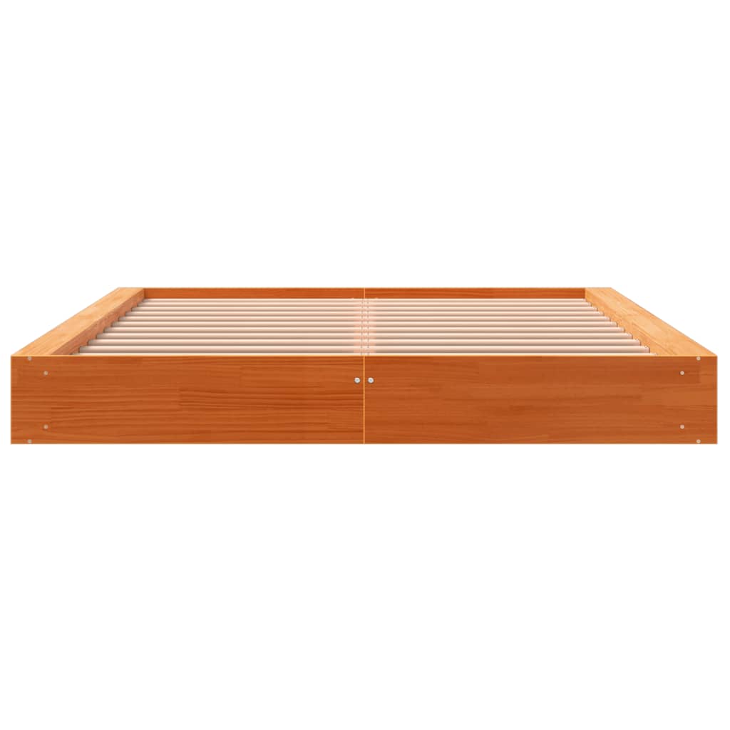 Bedframe Massief Grenenhout Wasbruin 150X200 Cm