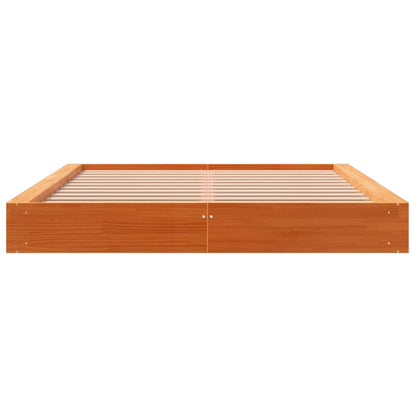 Bedframe Massief Grenenhout Wasbruin 150X200 Cm