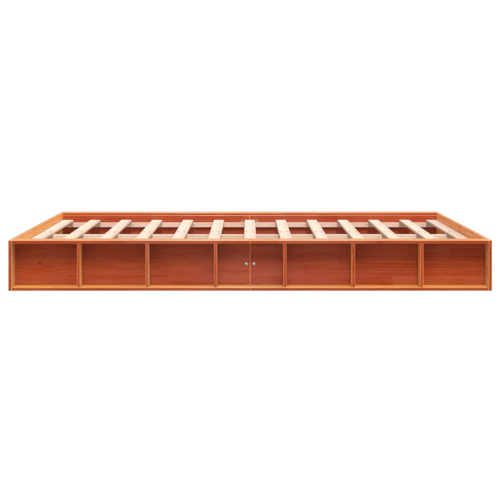 Bedframe Massief Grenenhout Wasbruin 150X200 Cm
