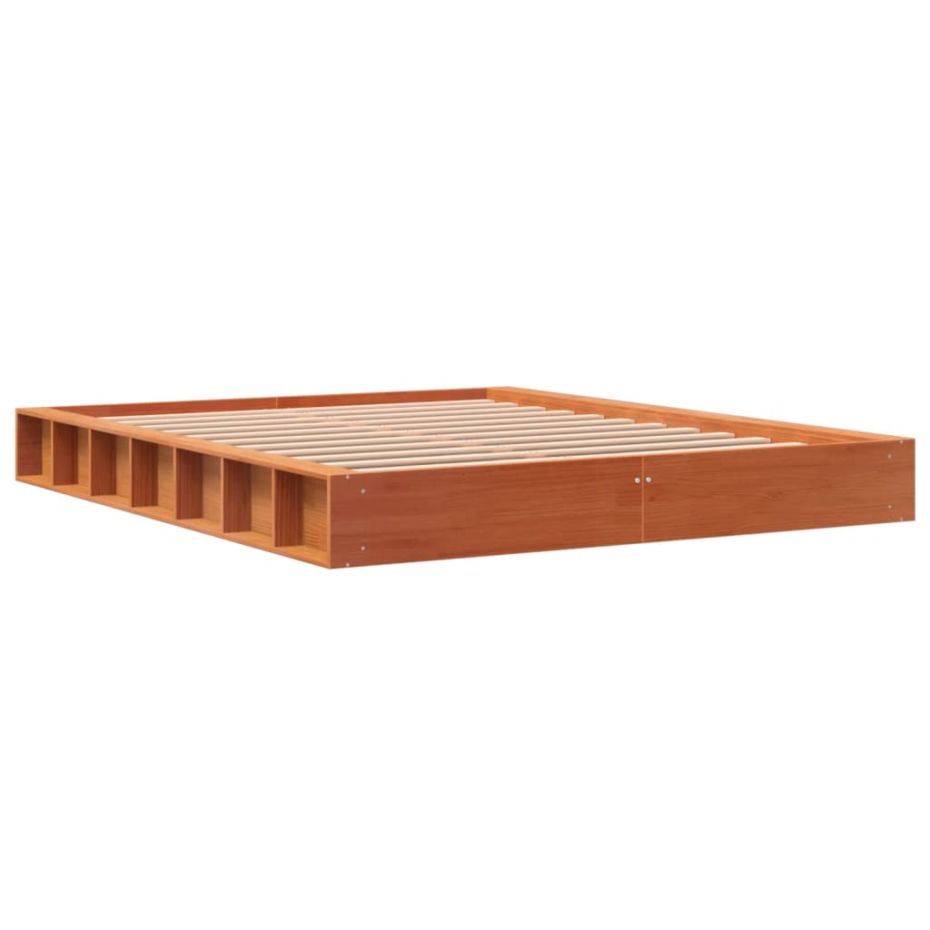 Bedframe Massief Grenenhout Wasbruin 150X200 Cm