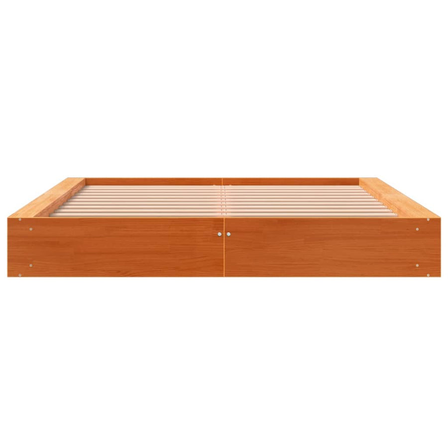 Bedframe Massief Grenenhout Wasbruin 120X200 Cm