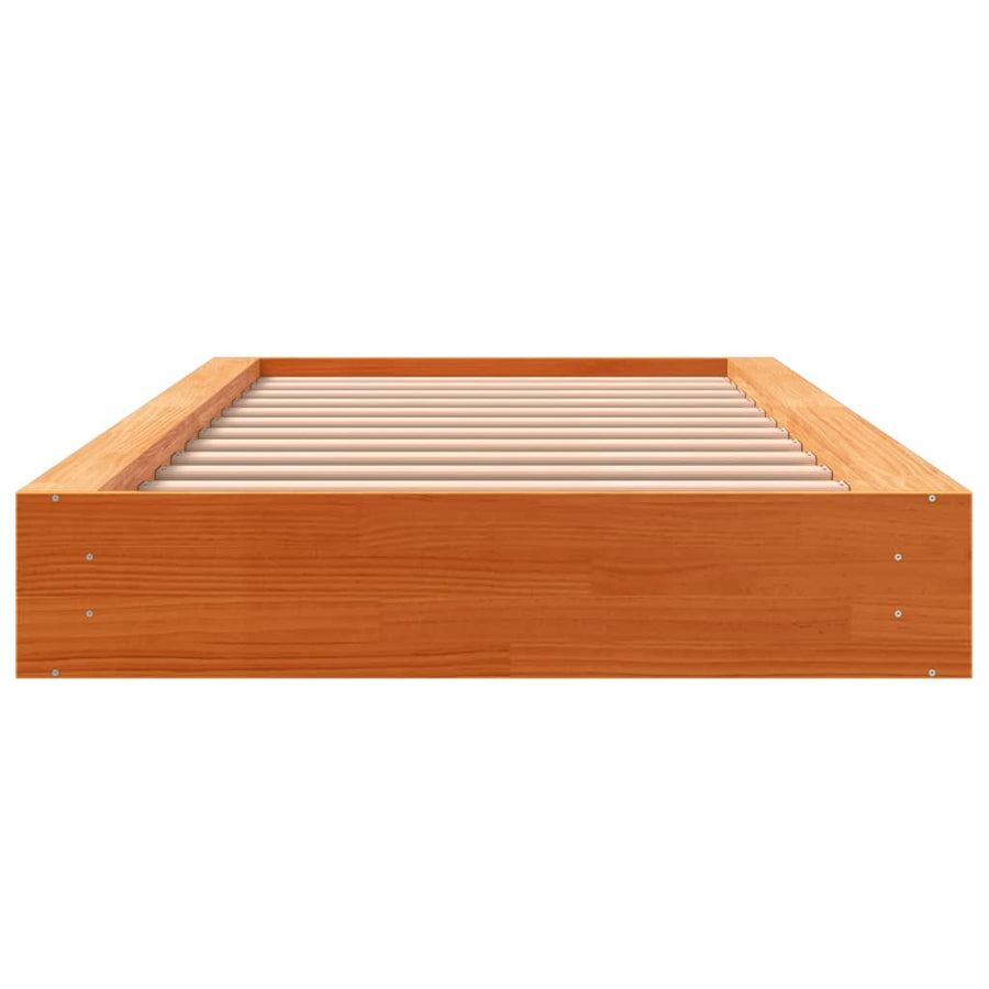 Bedframe Massief Grenenhout Wasbruin 100X200 Cm