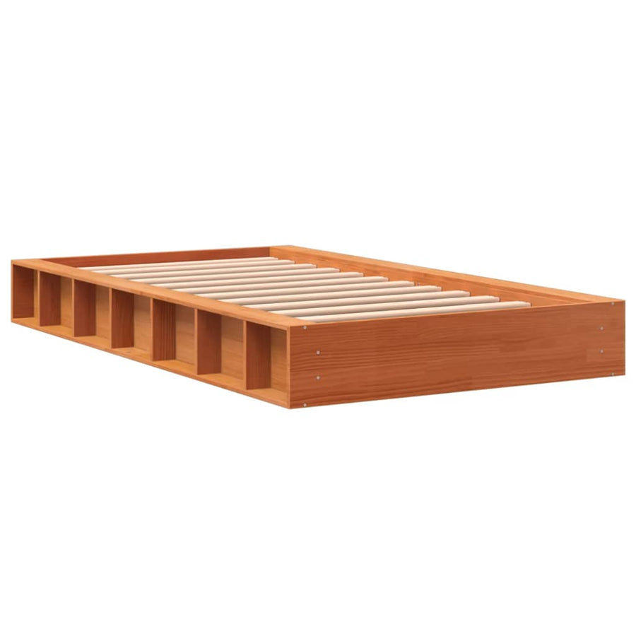 Bedframe Massief Grenenhout Wasbruin 90X200 Cm